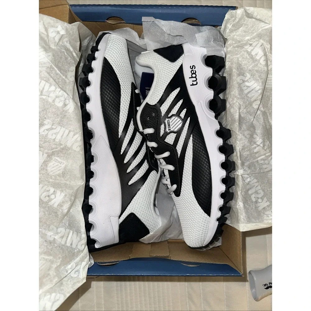 K-Swiss Men's‎ Tubes Sport Athletic Shoes – White/Black – Size 8.5- NEW